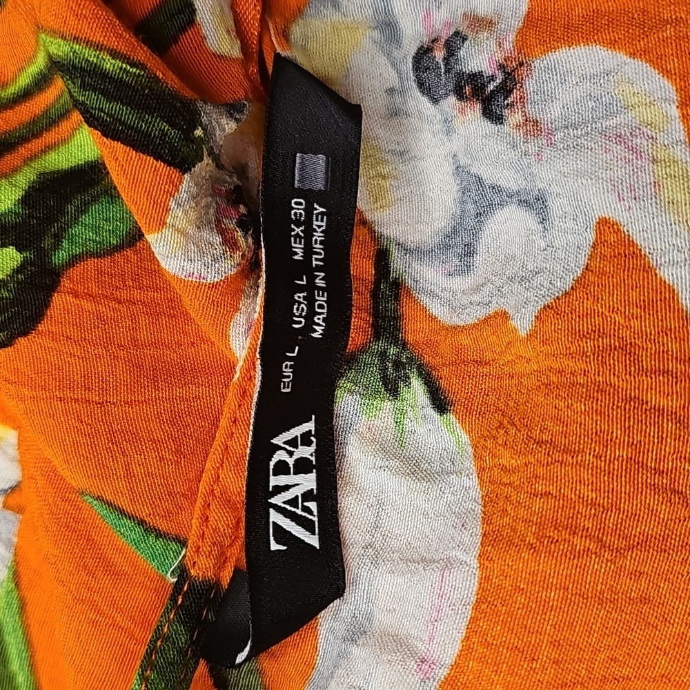 ZARA Multicolored Cut-Out Printed Maxi Dress – Size Large - Picture 12 of 16